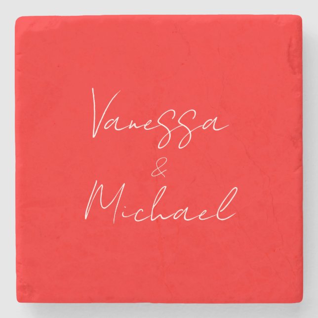 Handskrift för professionell namn personligt bröll stenunderlägg (Framsidan)