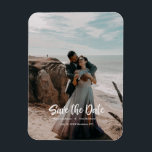 Handskrift Foto Spara datum Magnet<br><div class="desc">Fullt fotodesign med handskrift känns Spara datumkortets perfekt för att skicka dina vänner och familj.</div>