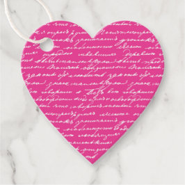 Handskrift Heart Rosa Kärlek Story Preppy Roligt Gåvor Etiketter