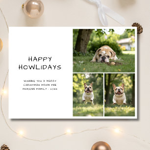Handskrift Hund jul Lycklig Howlidays 3 Photo Julkort