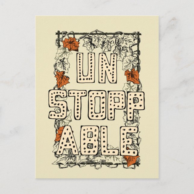 Handskrift Illustration kan inte stoppas Vykort (Framsida)