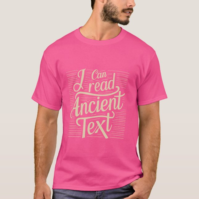 Handskrift Jag kan läsa text från antikens luddig  T Shirt (Framsida)