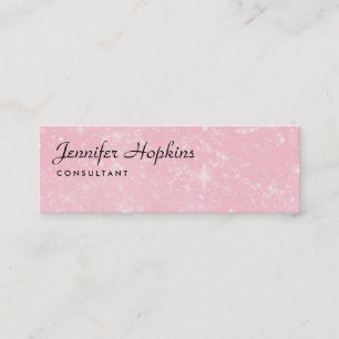Handskrift Modern Slim Feminine med vanlig Rosa Mini Visitkort