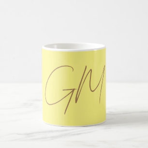 Handskrift Monogram Initialer Professionell Modern Kaffemugg