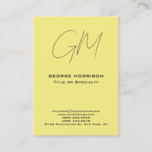 Handskrift Monogram stor Professionell Modern Visitkort
