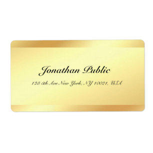 Handskrift Namn Script Elegant Guld Professionell  Fraktsedel