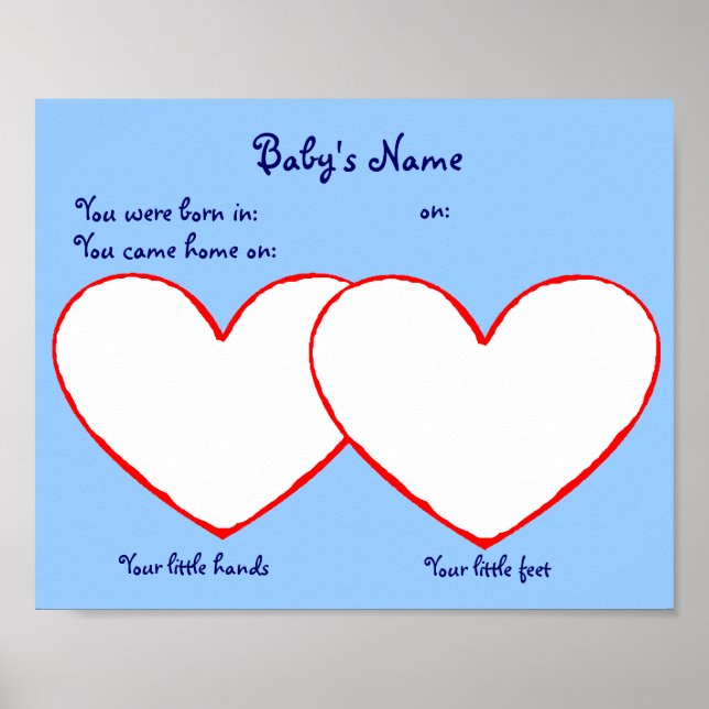 Handskrift och fotoutskrift poster för adopterad b (Framsidan)