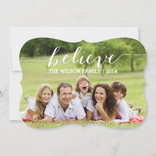 Handskrift Tro Helgdag Photo Card 2 Julkort