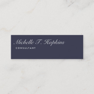 Handskrift vanlig Midnight Blue Modern Feminine Mini Visitkort