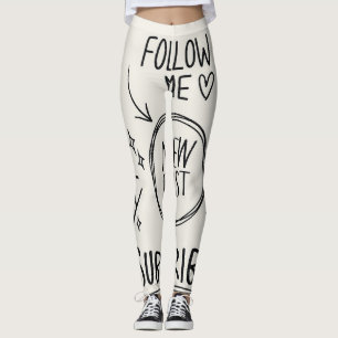 Handskrift: Vintage Doodle Set. Leggings