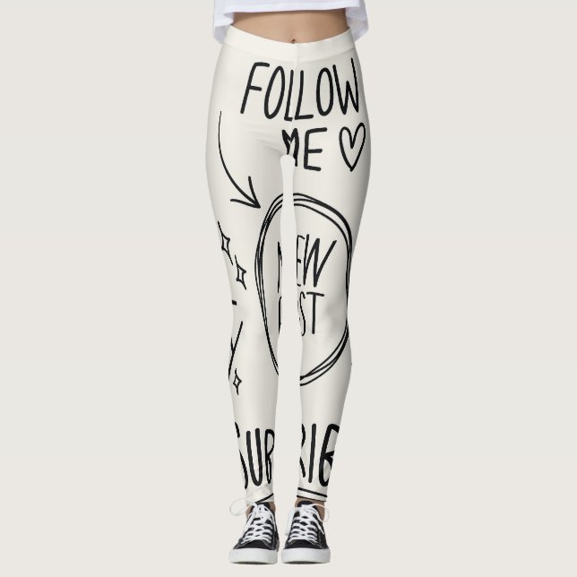 Handskrift: Vintage Doodle Set. Leggings (Framsida)