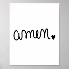 Handskriftlig Amen Poster