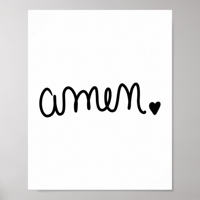 Handskriftlig Amen Poster (Framsidan)