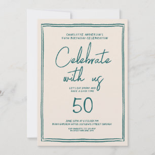 Handskriftsåterställning 50:e Födelsedagsfesten Inbjudningar