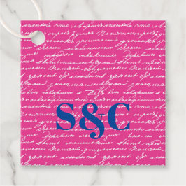 Handskriftsformat par INITIALER par Preppy-Roligt Gåvor Etiketter