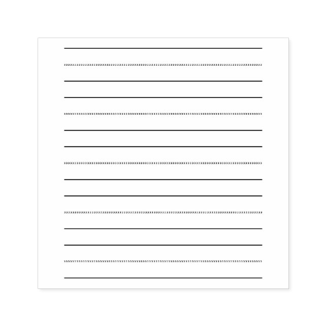 Handskriftspraxis Linjer Stämpel (Tryck)