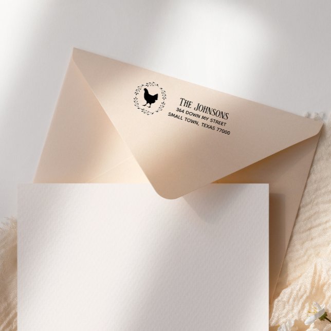 Handskript Cute Chicken Självfärgande Stämpel (Skapare uppladdad)