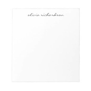 Handskript för enkel modern Chic Professionell Anteckningsblock