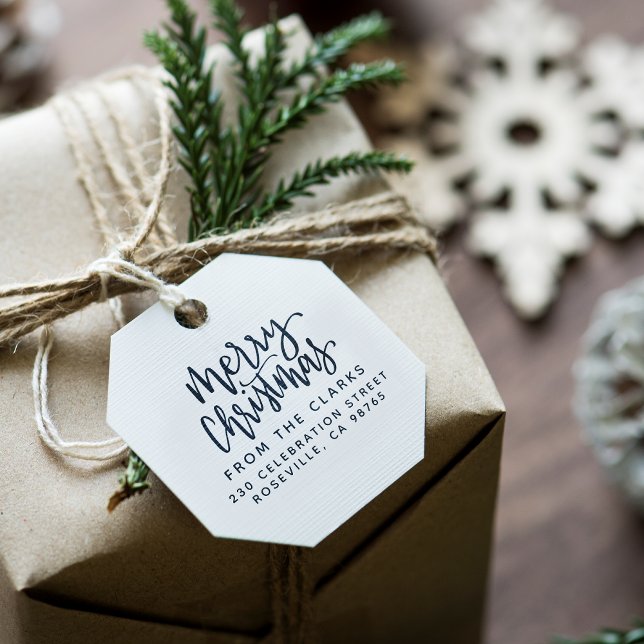 Handskript God jul Adress Stämpel (Skapare uppladdad)