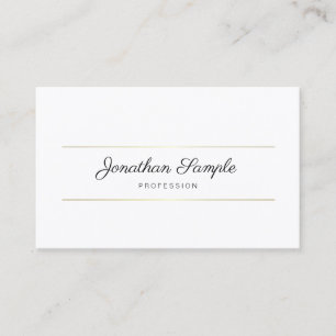 Handskript Guld Chic Luxury Elegant Template Visitkort
