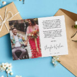 Handskript Photo Bröllop Tack<br><div class="desc">Romantic bröllop tackar dig för att du har tryckt med två av dina bröllop-foton,  en mindre på ena sidan och en större på den andra sidan. Tack i ett modernt handskript,  även i namn,  med ett tryckt tack som står ovan.</div>