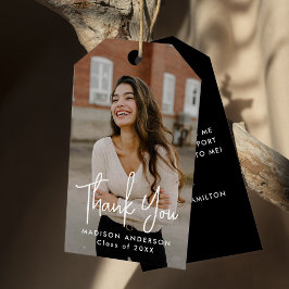 Handskript Photo Studenten Tack Presentetikett