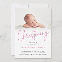 Handskript Rosa Christening Baptism Photo