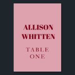 Handskript Rosa & Red Personligt bröllp Bordsnummer<br><div class="desc">Styra dina gäster i stil med dessa handskrivna Rosa och Bordsnummer i Röda Personligt bröllp. Designat med romantisk kalligrafi i mjuk rosa och fet röd, är dessa kort från elegant bord den perfekt som avslutar pekandet för din mottagningsdécor. Anpassa till namn, initialer eller bröllop-datum för ett samordnat utseende som förenar...</div>