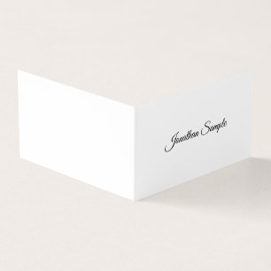 Handskript Text Rengör modern Minimalistisk mall Visitkort