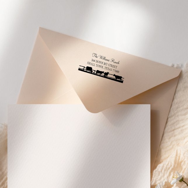 Handskriptad ranch självfärgande stämpel (Skapare uppladdad)