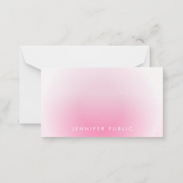 Handskriptmall för monogrammed Anpassningsbar Anteckningskort (Framsida)