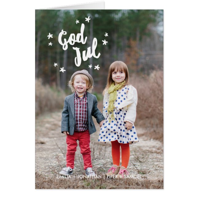 Handskriv na julhäls ningskort hälsningskort (Framsidan)