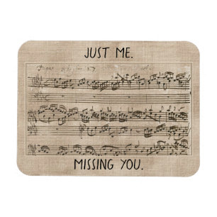 Handskriven 1700s Music Composition Fugue Bach Magnet