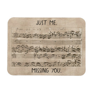 Handskriven 1700s Music Composition Fugue Bach Magnet