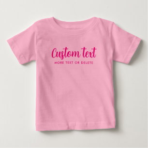 Handskriven anpassad text fotomal pink t shirt