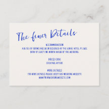 Handskriven blå bläckfisk Ram Bröllop