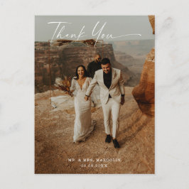 Handskriven Bröllop 2-foto-Tack Vykort