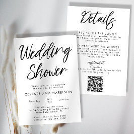 Handskriven Chic Modern Minimalist-Möhippa Inbjudningar