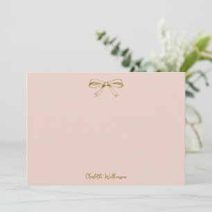 Handskriven Coquette Bow Rosabruden Shower Tack Kort