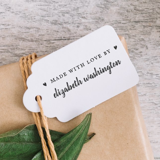 Handskriven dator med Kärlek efter eget namn Stämpel (Rubber Stamp Mock-up)