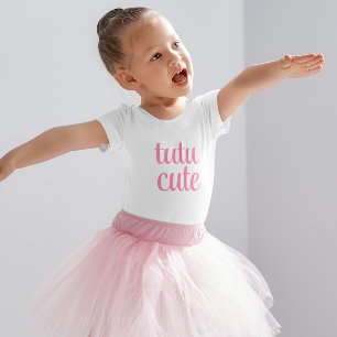Handskriven estetisk Rosa Tutu Cute Flicka T Shirt