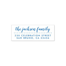 Handskriven familj Namn | RETURADRESS Självfärgande Stämpel