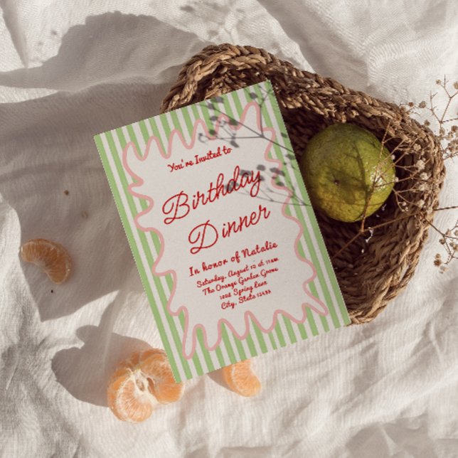 Handskriven färglös Rand Roligt födelsedag Inbjudningar (Skapare uppladdad)