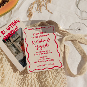 Handskriven, färgstark, modig, modern, fetstil inbjudningar