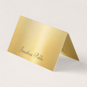 Handskriven Faux Guld Modern Template-Elegant Visitkort