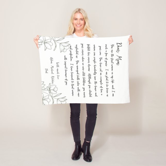 handskriven fleecefilt (På plats)