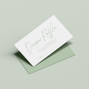 Handskriven förkläde i Modern Sage Pastel Grönt Ra Tilläggskort