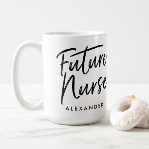 Handskriven framtida sjuksköterska (ditt namn) kaffemugg