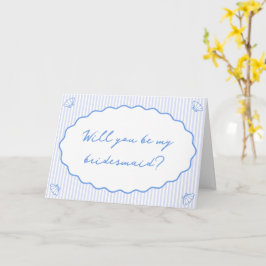 Handskriven Frieri av kustremsor i Bridesmaid Kort