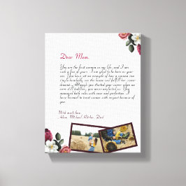 Handskriven gåva från chic i Personlig Kärlek Brev Canvastryck